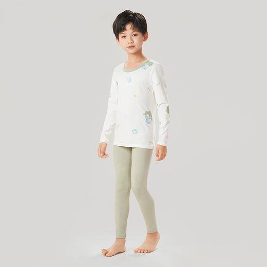 都市丽人轻暖保暖衣女5至15度适穿棉拉架童装棉质套装薄款保暖衣套装JW39A3 商品图2