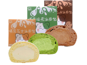 爆浆芝士冰淇凌面包*6