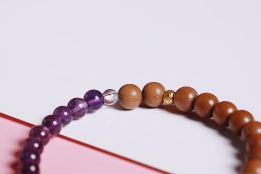 LSTX0214°印度老山檀香|紫水晶手链手串 商品图4
