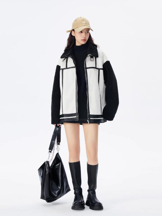 NTOT/NOTMF22273/皮毛一体搭扣分割夹克 商品图0