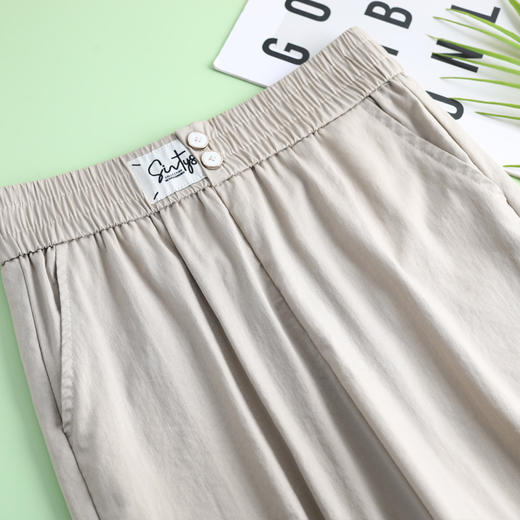 宽松休闲时尚裙裤，松紧腰简约修身九分阔腿裤MYX-BFZY-8507-L 商品图3