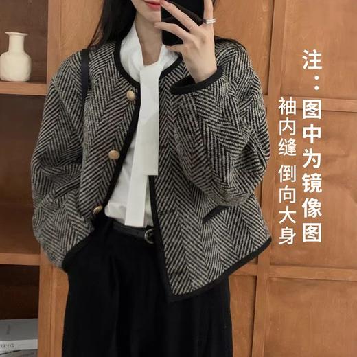 裁缝学苑AS111单排扣小香风短外套纸样女装上衣秋冬打版裁剪样板 商品图3
