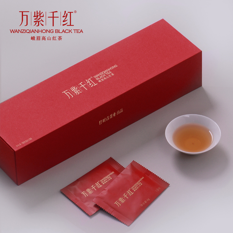 万紫千红峨眉高山红茶特级(品味)礼盒装茶叶180g