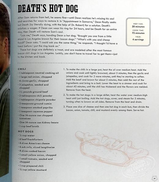 【中商原版】 美剧 邪恶力量 官方食谱 英文原版 Supernatural: The Official Cookbook Julie Tremaine Jessica Torres 商品图5