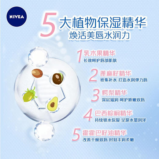 妮维雅(NIVEA) 男士女士天然型/修护型滋润补水保湿护唇膏4.8g 商品图4