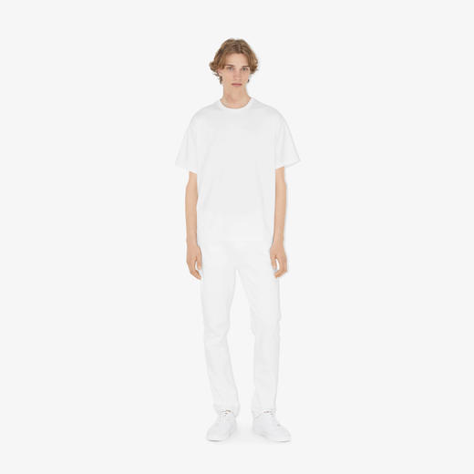 BURBERRY 巴宝莉 男士马术骑士徽标棉质圆领短袖T恤 白色 8072756 A1464 商品图1