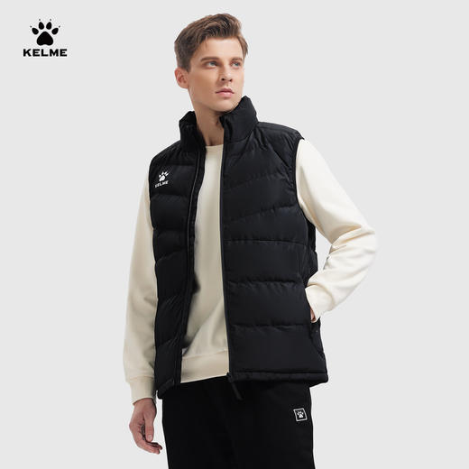 kelme卡尔美 运动棉马甲男秋冬足球训练背心定制logo保暖棉服外套 商品图1