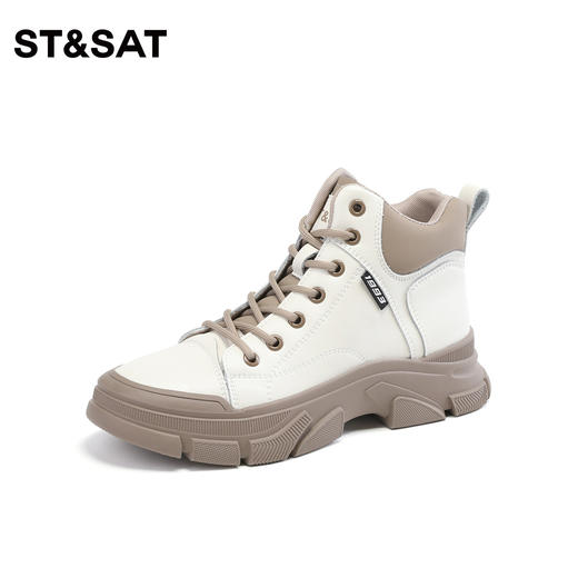 星期六潮酷厚底拼色短筒马丁靴SS34116281 商品图10