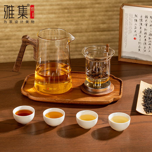 雅集 玻璃壶 茶塔飘逸壶 木盖木把款 精致茶壶 商品图7