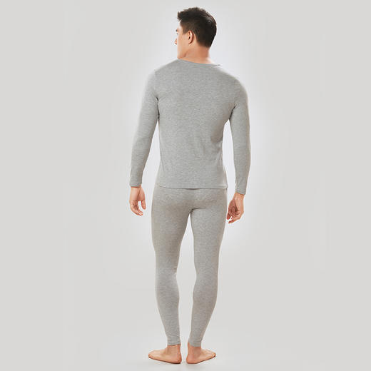 都市丽人都市锋尚轻暖保暖内衣男5至15度适穿超薄RC5050棉质保暖衣薄款套装秋衣秋裤新年本命年红品FW3AA1 商品图2