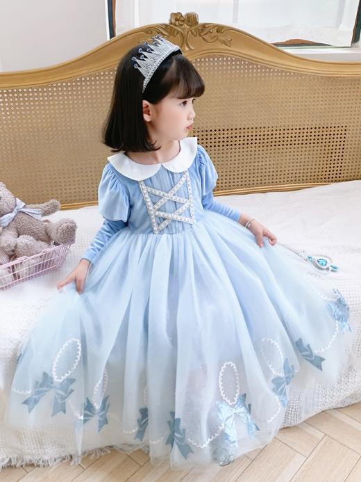 【冰雪奇缘爱莎公主裙】春秋新款，女童爱沙长裙，儿童洋气裙子纱裙连衣裙lish 商品图3