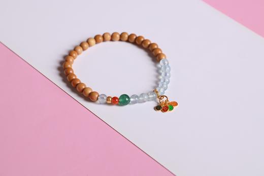 LSTX0203°印度老山檀香|海蓝宝手链手串 商品图0