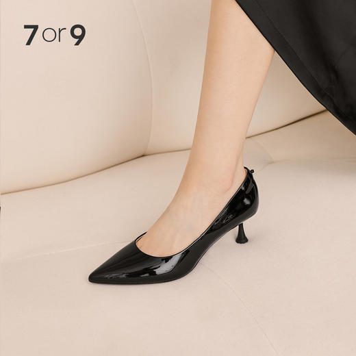 【内购专享】7or9-高跟鞋黑皮诺 商品图1