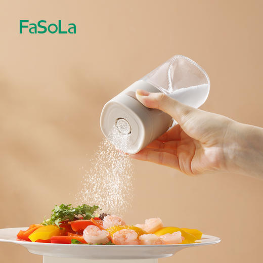 FaSoLa定量盐罐调料盒厨房家用撒盐控量调味罐防潮密封调味罐套装 商品图4