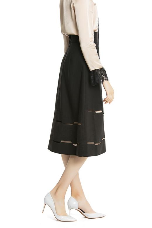 DONG DE XI 黑色高腰镂空伞裙 3710 商品图1