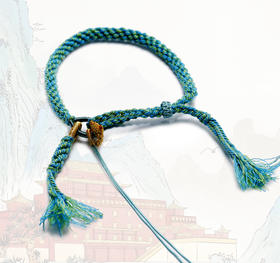 促销-棉线编织手绳+金叶子