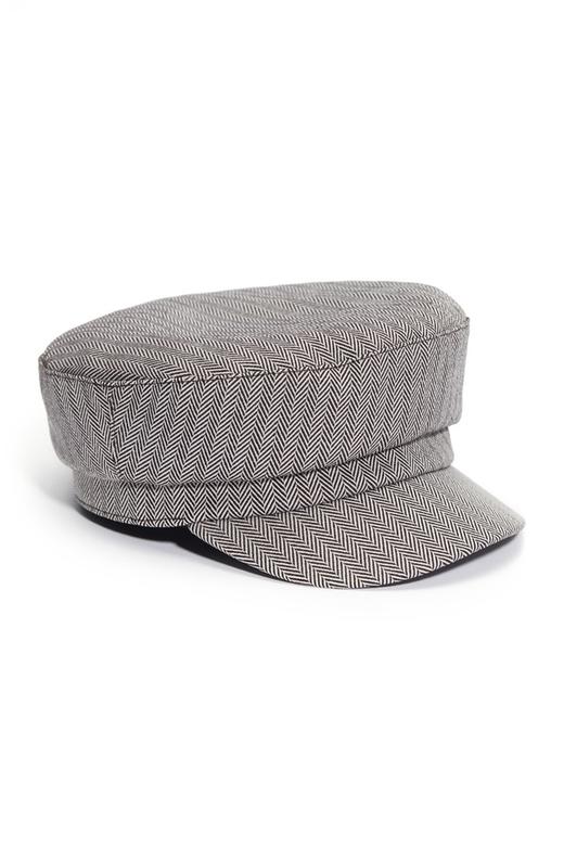 SUMMER & SAGE 深灰色人字纹报童帽 7789 商品图1