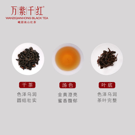 万紫千红峨眉高山红茶特级（品味）礼盒装茶叶90g 商品图3
