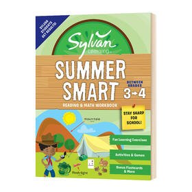 美国小学3-4年级暑假阅读数学技巧练习册 英文原版 Sylvan Summer Smart Workbook 3 4 英文版 进口原版英语书籍