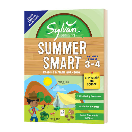 美国小学3-4年级暑假阅读数学技巧练习册 英文原版 Sylvan Summer Smart Workbook 3 4 英文版 进口原版英语书籍 商品图0