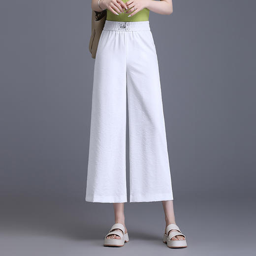 宽松休闲时尚裙裤，松紧腰简约修身九分阔腿裤MYX-BFZY-8507-L 商品图2