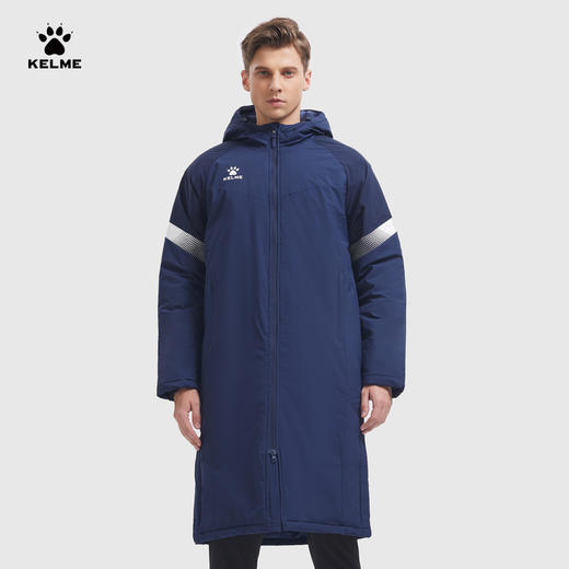 卡尔美冬季保暖连帽长款棉服 商品图7