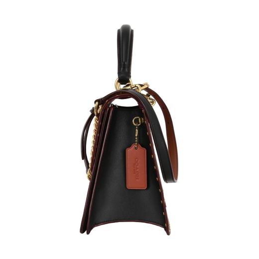 COACH 专柜款小号女士皮质山茶花手提斜挎包单肩包 商品图2