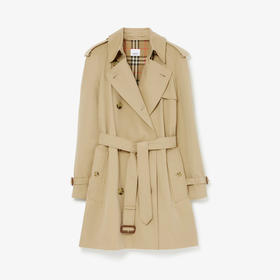 BURBERRY 巴宝莉 女士棉质嘎巴甸 Trench 风衣 卡其色 8072681 A1366
