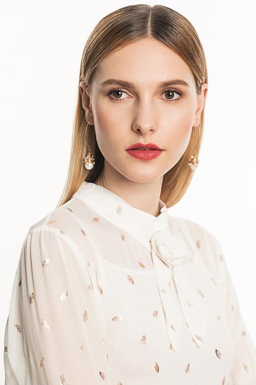 OUDAL奥黛儿 异形绕线新月造型耳环 3535 商品图0