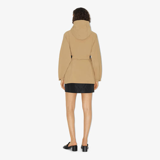 BURBERRY 巴宝莉 女士马术骑士印花配腰带短派克大衣 卡其色 8069624 A7026 商品图3