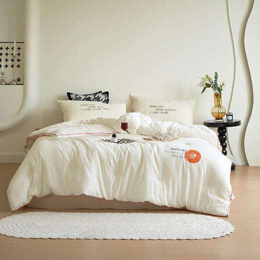 【双立秋冬被】被芯良品秋冬被子纯色双人立体被子简约亲肤加厚 商品图7