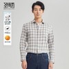 圣得西100%纯棉格纹磨毛衬衫秋款加厚商务休闲长袖衬衣2352954515A 商品缩略图0