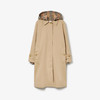 BURBERRY 巴宝莉 女士格纹棉质嘎巴甸连帽轻便大衣 卡其色 8072677 A1366 商品缩略图0