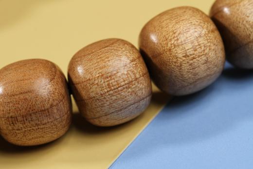 JSNM0057°老料金丝楠木/紫光檀六棱瓜棱珠 商品图5