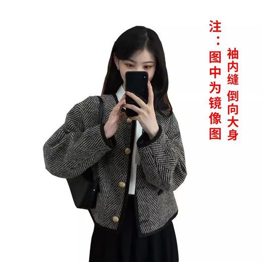 裁缝学苑AS111单排扣小香风短外套纸样女装上衣秋冬打版裁剪样板 商品图4
