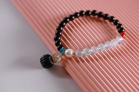 XYZT0531°紫檀水晶手链手串