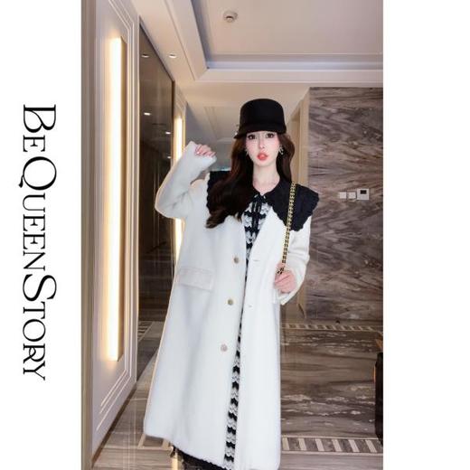 【孤品样衣，不退不换】【静奢女王】重工柔软纤细骆马绒秋冬羊毛毛呢大衣 商品图1