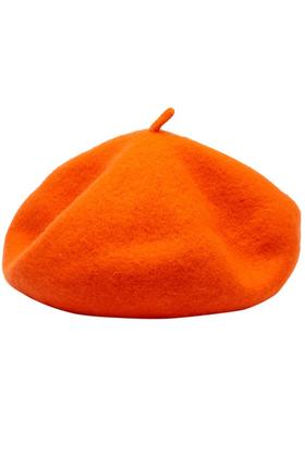 AVA 橙色复古贝雷帽 4035