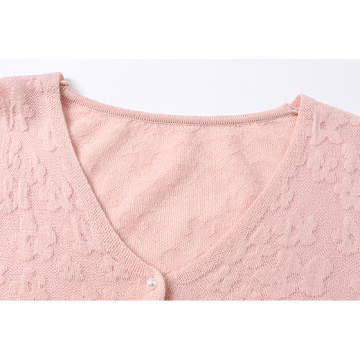 CC-16-2325早秋v领长袖t恤女装秋季2023新款短款打底衫春秋薄款内搭针织上衣 商品图3