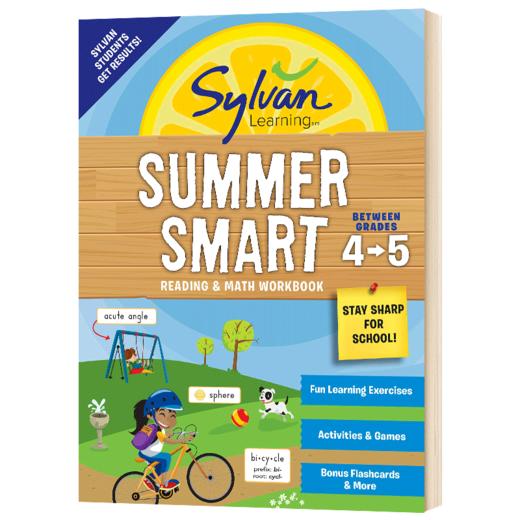 美国小学4-5年级暑假阅读数学技巧练习册 英文原版 Sylvan Summer Smart Workbook 4 5 英文版 进口原版英语书籍 商品图1