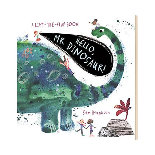 英文原版 Hello Mr Dinosaur 翻翻书 你好，恐龙先生 情商培养绘本儿童英语启蒙纸板书 英文版 商品图1