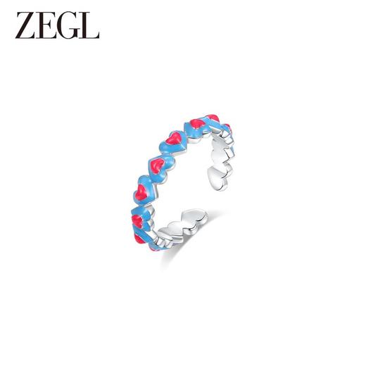 ZEGL设计师粉色芭比风戒指女夏日多巴胺指环小众设计开口食指戒子 商品图2