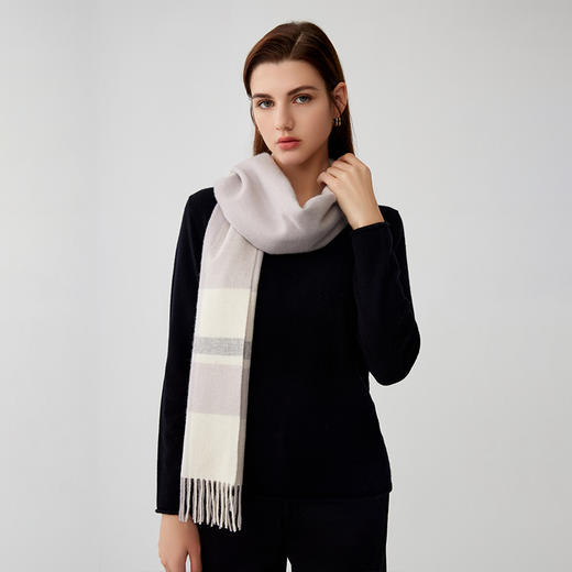【纯羊绒围巾】羊绒世家23年秋冬新品女士100%山羊绒围巾 商品图2