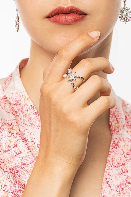 AUGUST 1 EIGHT 几何元素锆石戒指 3801 商品图2