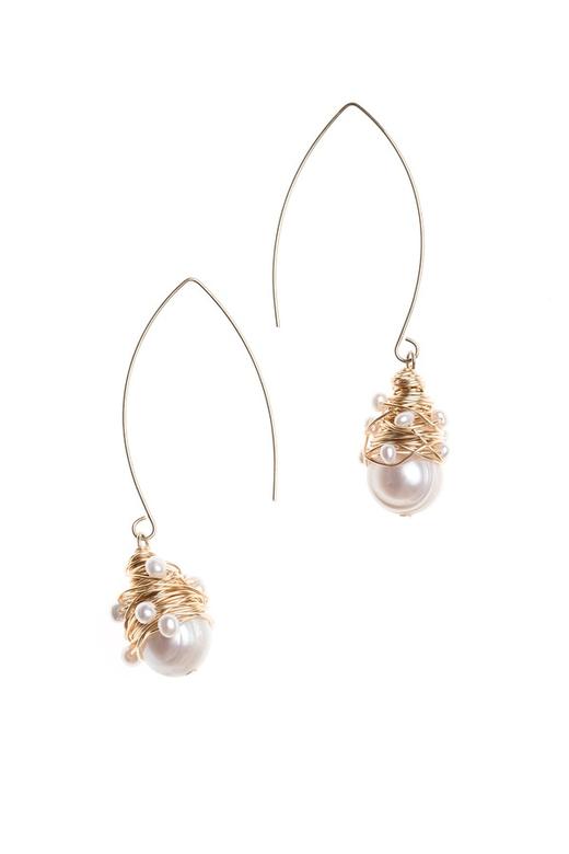 OUDAL奥黛儿 异形绕线新月造型耳环 3535 商品图3