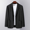 罗蒙男式商务西服轻盈透气休闲单西纯色百搭基础通勤日常西装外套男 商品缩略图5