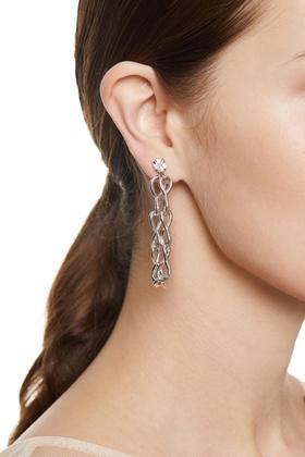 DEDE迪迪 水钻装饰链条耳环 7658