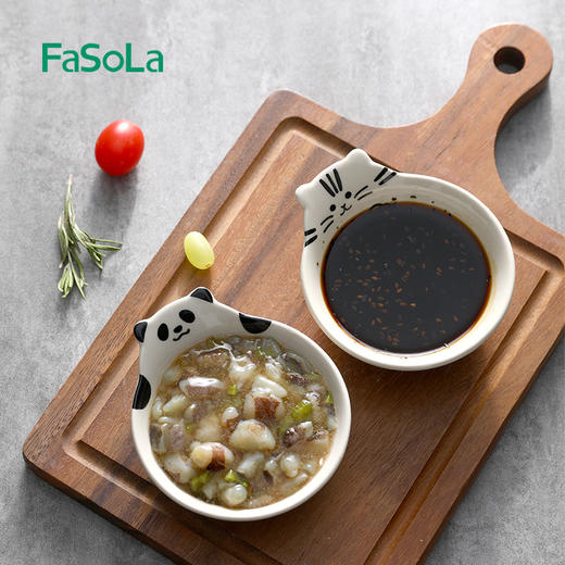 FaSoLa日式陶瓷酱油醋碟味碟蘸料碟家用火锅调料蘸酱碟小菜咸菜碟 商品图5