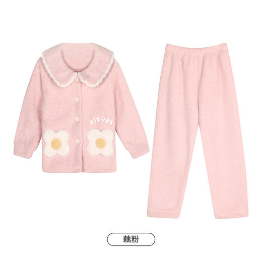 都市丽人眯雅佳长毛绒女童法兰绒厚款长袖长裤类家居服套装JH31A6 商品图5