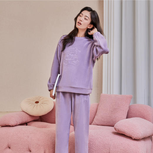 【小熊香香套装】新款睡衣套装  秋冬保暖家居服  加绒加厚 商品图7